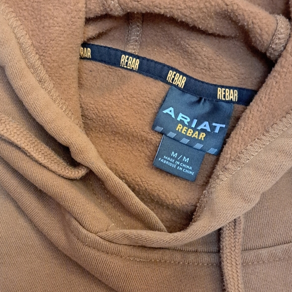 Ariat Rebar Men's Brown Hoodie Sweatshirt. Size Medium. - Picture 6 of 7